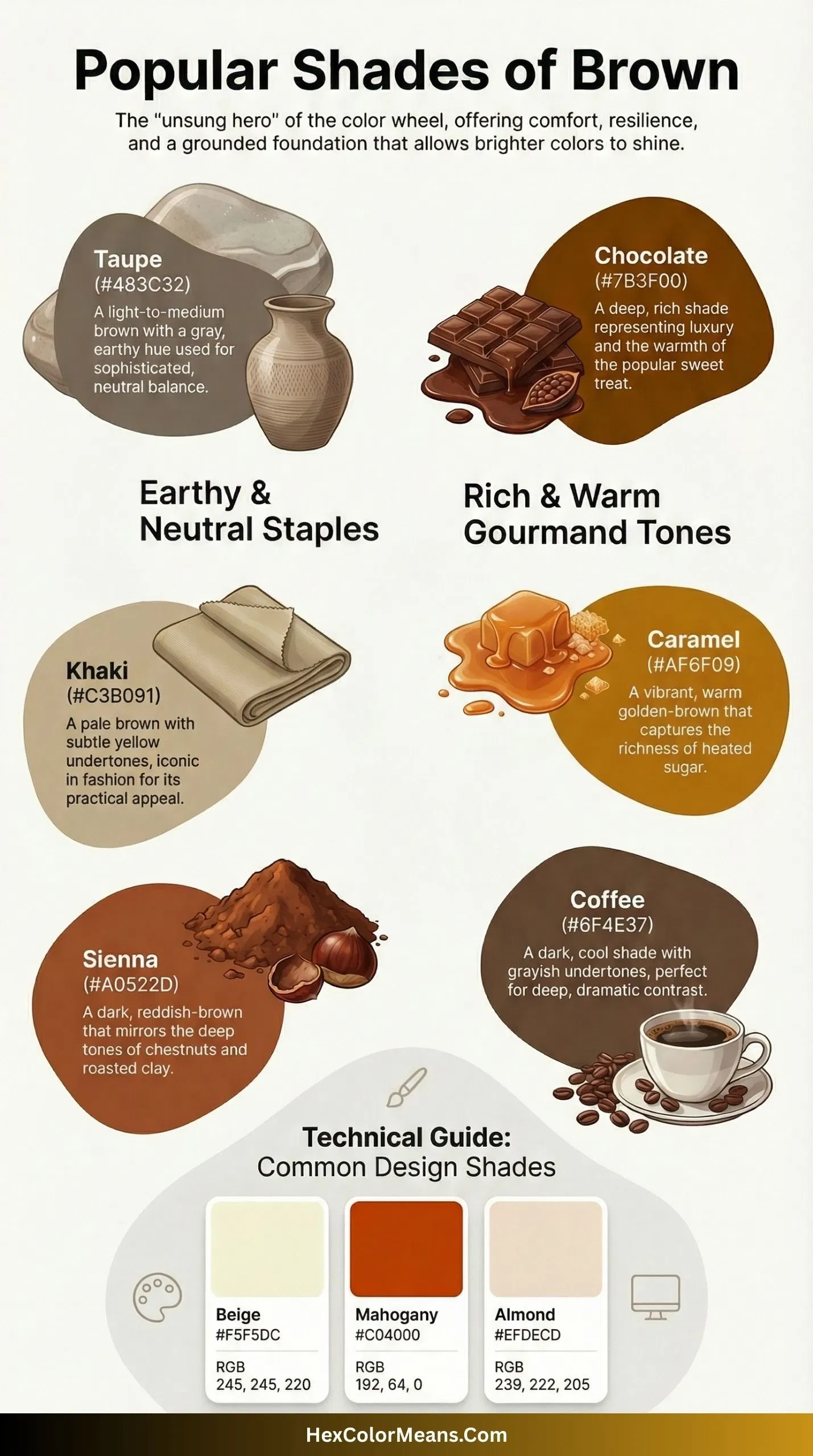 image showing top shades of brown color