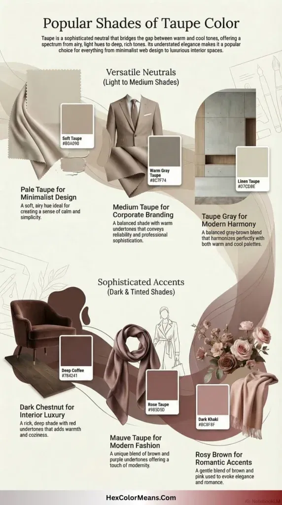 top shades of taupe color and their meanings